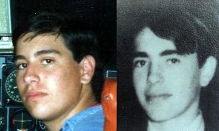 Composite photograph showing Guillermo Pérez Roisinblit and his late father José Manuel Pérez.