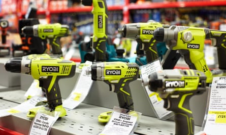 A large selection of power tools