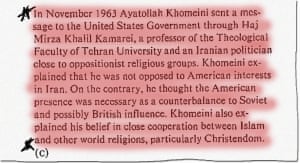 A declassified 1980 CIA analysis titled Islam in Iran, published by the BBC, says Ayatollah Khomeini had reached out to the US in 1963.