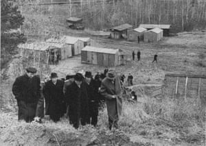Nikita Khrushchev visits the construction of Akademgorodok in Novosibirsk