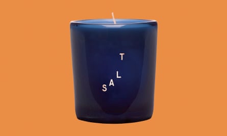 Salt candle in handblown glass
