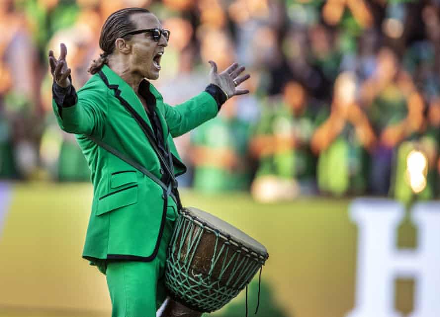 Matthew McConaughey puts in a subdued performance for the crowd in Austin