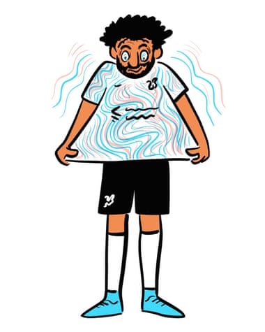 Illustration by Mark Long for online version of piece entitled "Out with the old … Some of the changes to prepare for this season" that appeared in the Guardian Sport 2022/23 Premier League Supplement