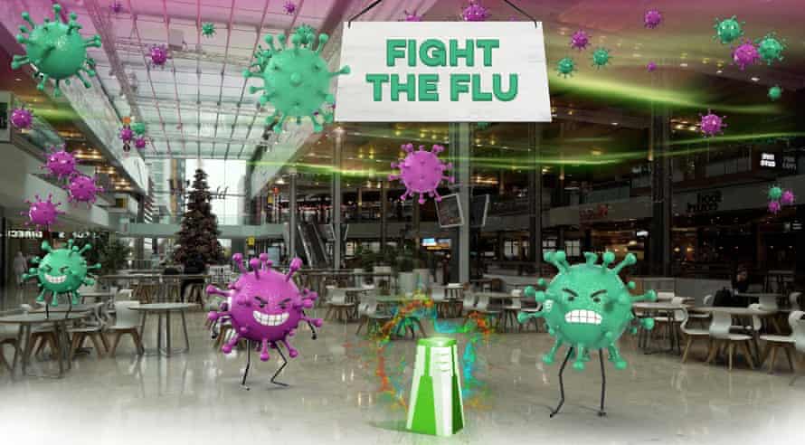 FluCamp recruiting at Westfield Stratford shopping mall.