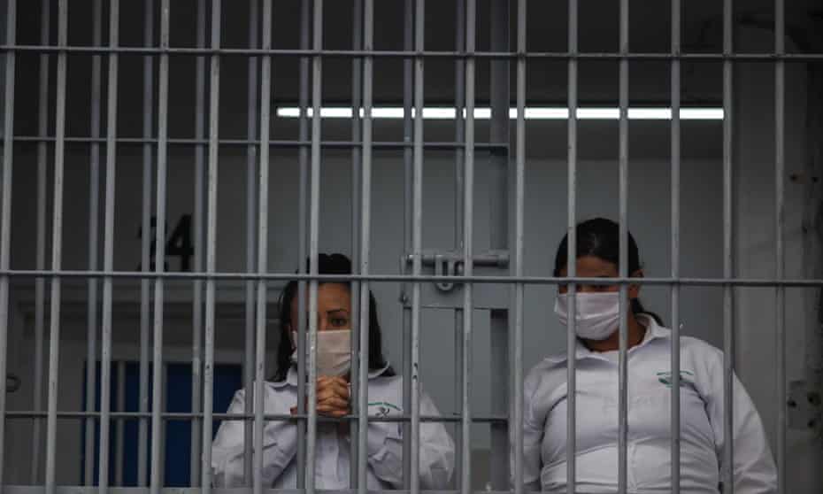 Inmates in Bogota women's prison, Colombia.