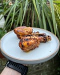chicken drumsticks on a plate