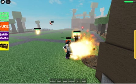 An avatar surrounded by flames