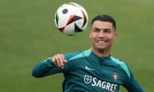 Soccer international friendly MD-1 - Portugal vs Ireland<br>epa11402718 Cristiano Ronaldo of Portugal attends a training session in Oeiras, Portugal, 10 June 2024. Portugal will play a friendly match against Ireland on 11 June in preparation for the upcoming Euro 2024 held in Germany.  EPA/ANTONIO COTRIM