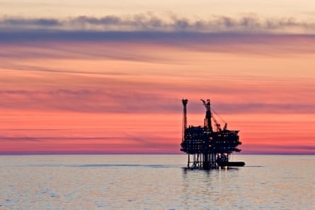 The Forties Bravo oil platform, located 110 miles east of Aberdeen in the North Sea.