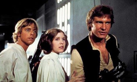 Old timers … Mark Hamill, Carrie Fisher and Harrison Ford in Star Wars: Episode IV - A New Hope.