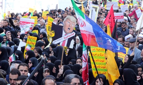 Anti-US protesters in Iran