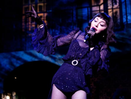 Madonna performing on her Madame X tour.