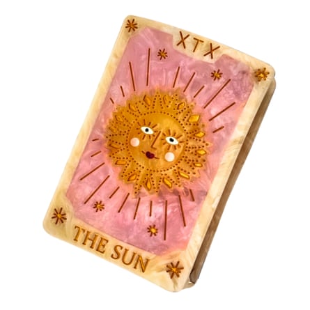 ‘The Sun’ Tarot card hair clip