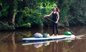 Lizzie Carr paddleboarded the length of England via its connected waterways, plotting and mapping out plastic pollution along her route.