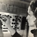 Eliane Radigue at work in Paris in 1971.