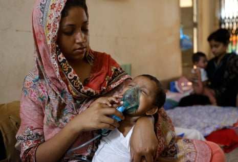 Children receiving measles vaccination