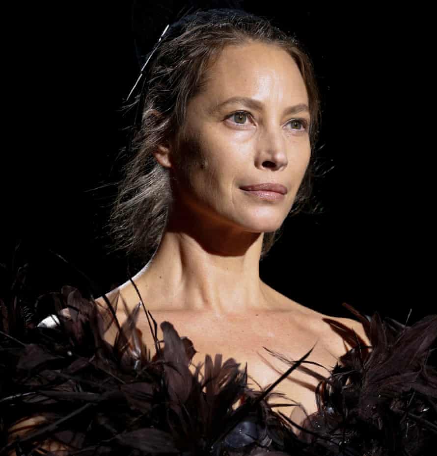Christy Turlington on the catwalk at Marc Jacobs’ show.