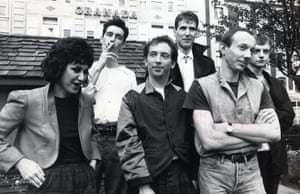 Shelley in 1986, posing alongside other punk luminaries, including Penetration’s Pauline Murray and Rob Blamire, Sham 69’s Jimmy Pursey, the Fall’s Mark E Smith and former Buzzcock Howard Devoto – now of Magazine.