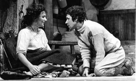 Stephen Rea with Susan Fleetwood in The Playboy of the Western World at the National Theatre in 1976