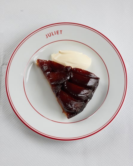 tarte tatin with creme fraiche.