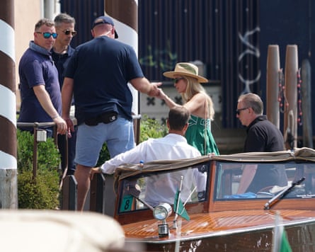 Ivanka Trump steps out of a boat