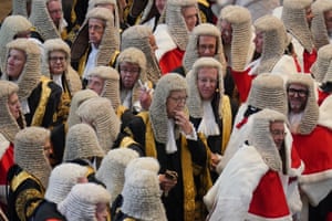 London, UK: Judges arrive at Westminster Abbey for an annual service marking the start of the new legal year