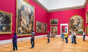 Rubens room in the Alte Pinakothek art gallery