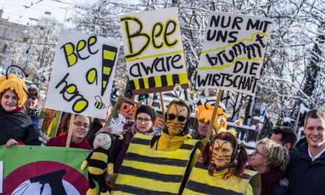A ‘save the bees’ demonstration in Munich in February