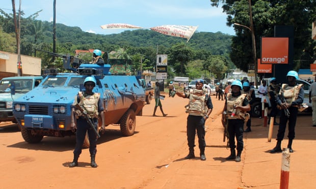 UN peacekeepers in Bangui, Central African Republic: the operation began in April 2014. 