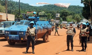 United Nations peacekeepers in the Central African Republic, where ethnic tensions have left 85 people dead.