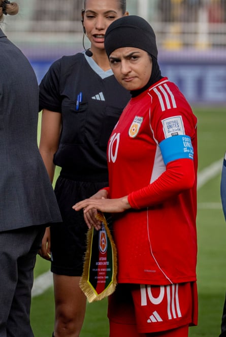 Fatima Haidari looks on before a match