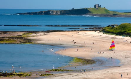 View from Low Newton-by-the-Sea towards Dunstanburgh Castle.