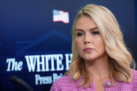 White House Press Secretary Karoline Leavitt attends a press briefing at the White House earlier this week.