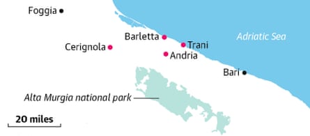 Travel Puglia map