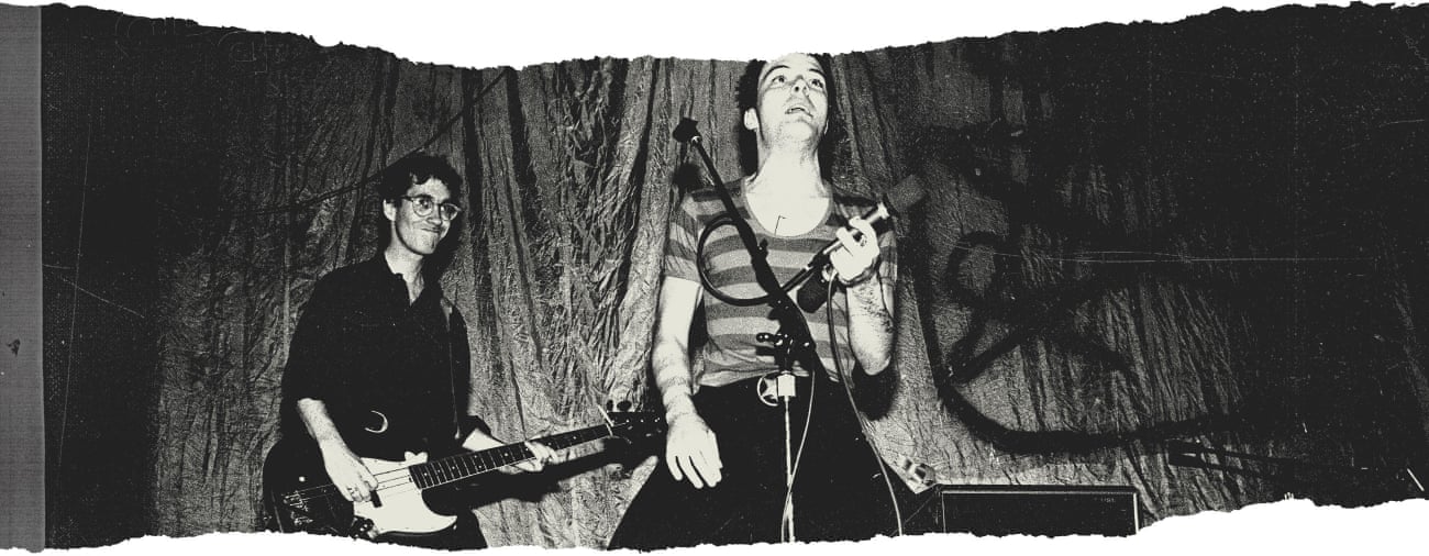 Klaus Fluoride and Jello Biafra of The Dead Kennedys perform at The People’s Temple in 1978 in San Francisco, California.
