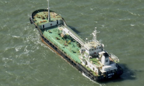The Aris 13 oil tanker, pictured here in Australia, which was hijacked by pirates on Monday. 