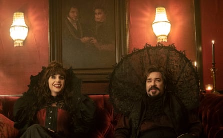 Natasia Demetriou and Matt Berry in What We Do in the Shadows.