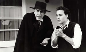 Martin Landau playing Bela Lugosi, left, with Johnny Depp in Ed Wood, 1994, directed by Tim Burton.