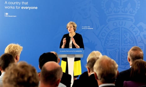 Theresa May after her speech at the British Academy in London in which she set out plans for more selection in schools.