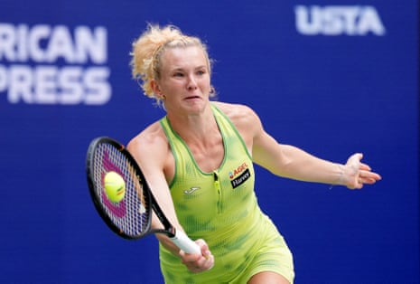Czech Republic's Katerina Siniakova in action.
