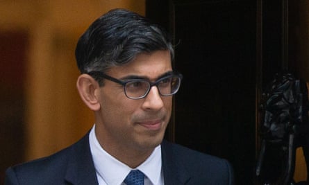 Rishi Sunak leaves No 10 before prime minister’s questions on Wednesday.