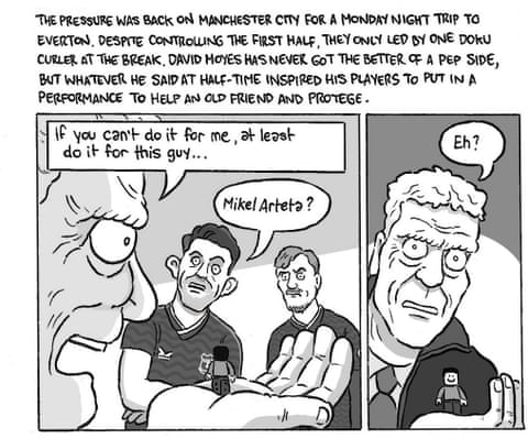 Peppa Pig portrayed playing for Tottenham Hotspur in a David Squires cartoon panel, panel 3