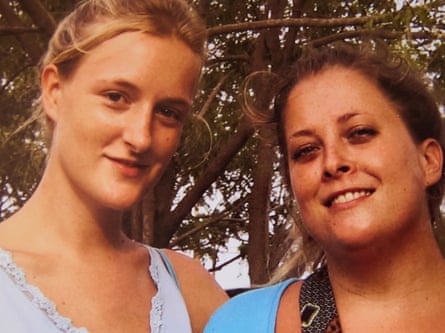 Catherine and Annabel working in Ghana, aged 26.