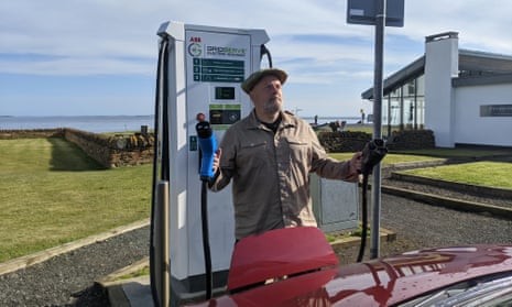 Peter Curran charges up at John o'Groats in Electric Ride UK.