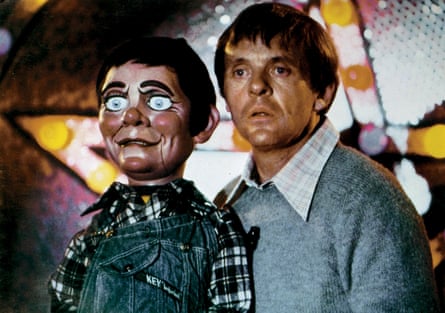Hopkins as Corky, with Fats the dummy.