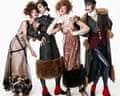 Four complete looks worn by four models