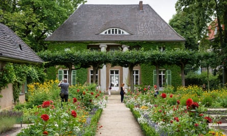 Villa and flower garden