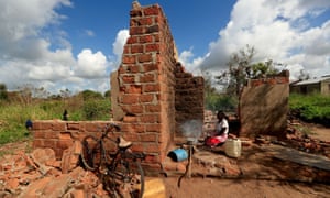 A home in Mozambique destroyed by cyclone Idai.