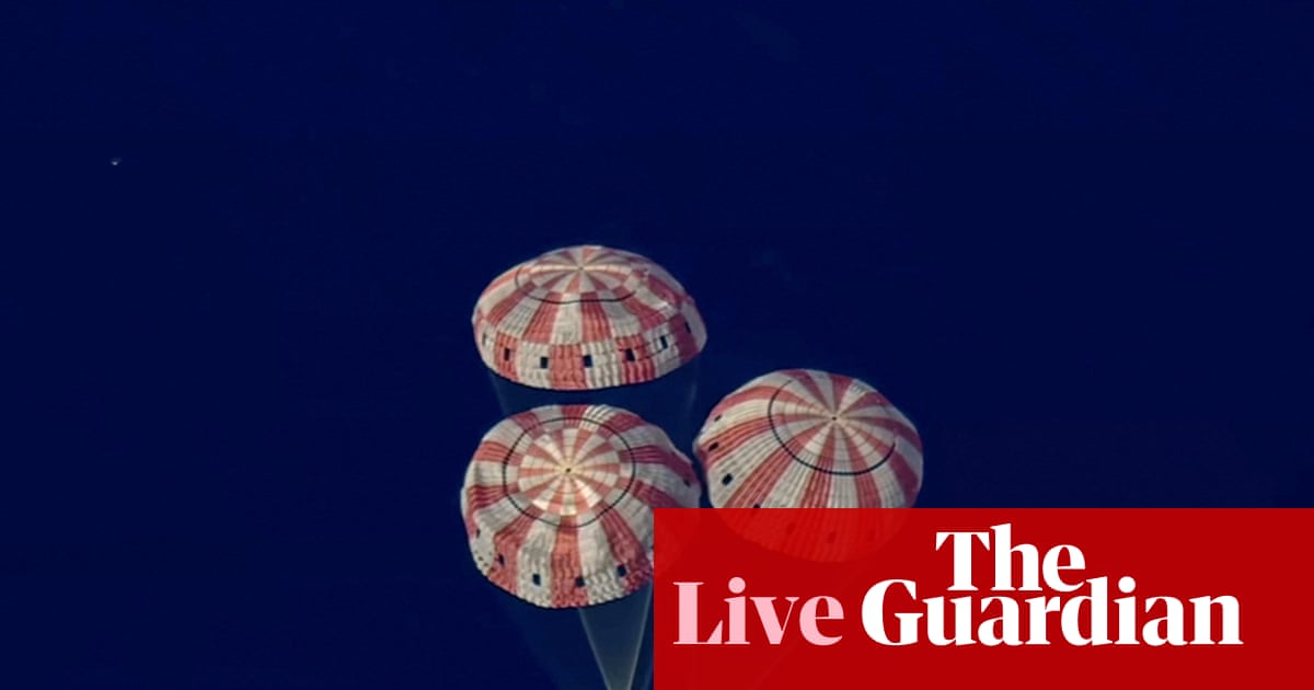 Artemis II return live: Nasa capsule to splash down off California coast