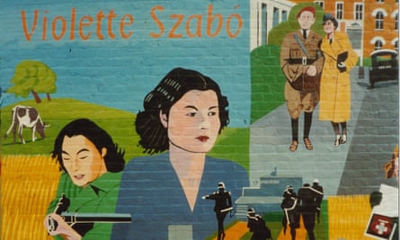 Detail from a Brian Barnes mural in Stockwell, south London, celebrating the life of the second world war special operations agent Violette Szabo